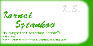 kornel sztankov business card